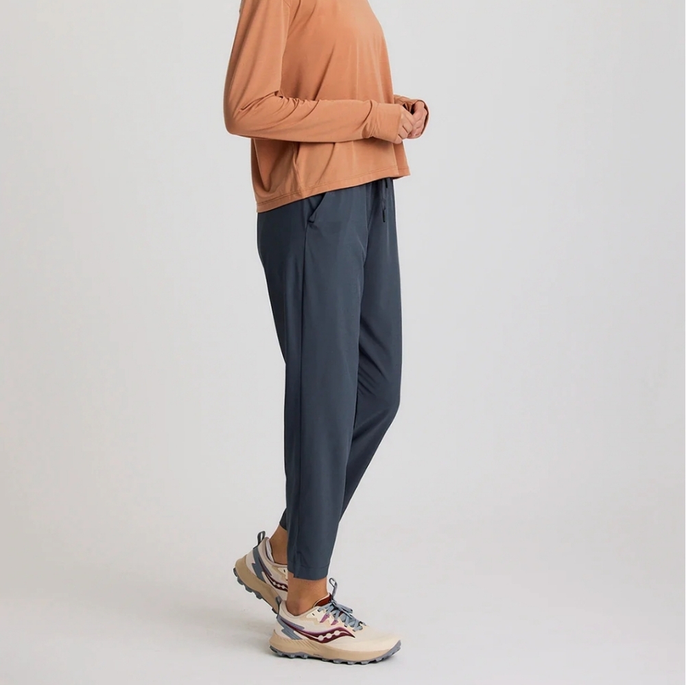 Free Fly Apparel Women's Straight Leg Pants - Gray and Blue
